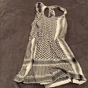 patterned short romper